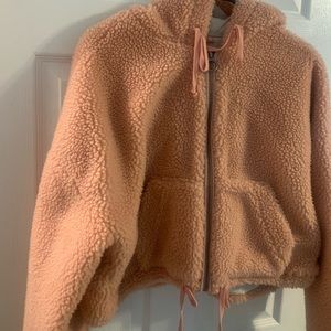 Hollister Sherpa Crop Hoodie XL